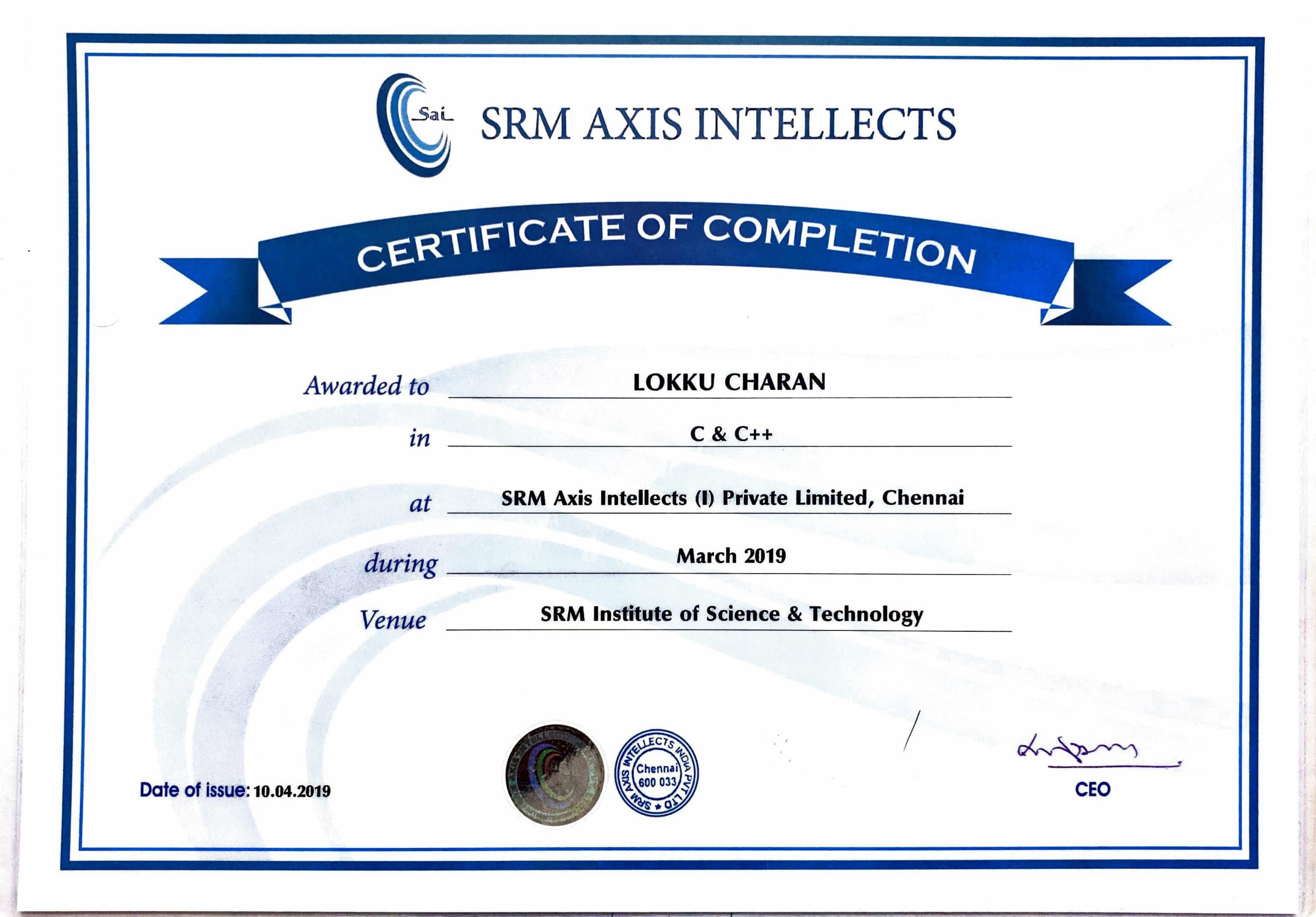 Charan Lokku - Portfolio